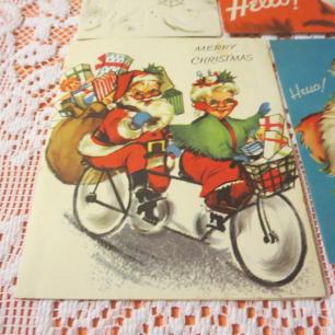Mr Mrs Santa on Tandem